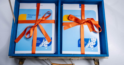 Koffertje met Miljoennennota 2026